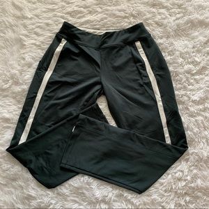 nike black sweatpants with white stripe